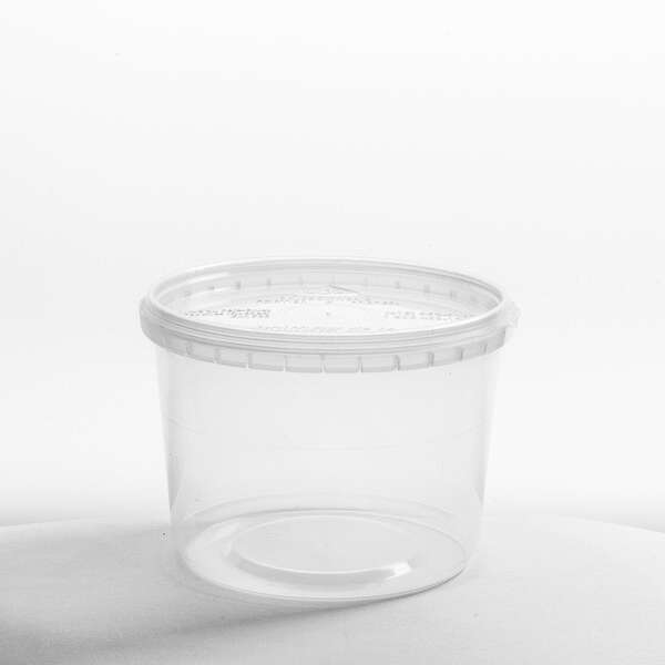 Elfe Plastik 7014EP 16 Oz Round Plastic Tamper Evident Container, 500/CS. Lids Sold Separately.