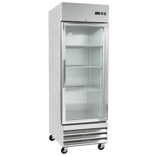 Eurodib CFD-1RRG, 30-inch Glass Door Reach-In Refrigerator, 23 Cu. Ft