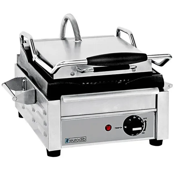 Eurodib SFE02325, All Ribbed Panini Grill, 120V, ETL