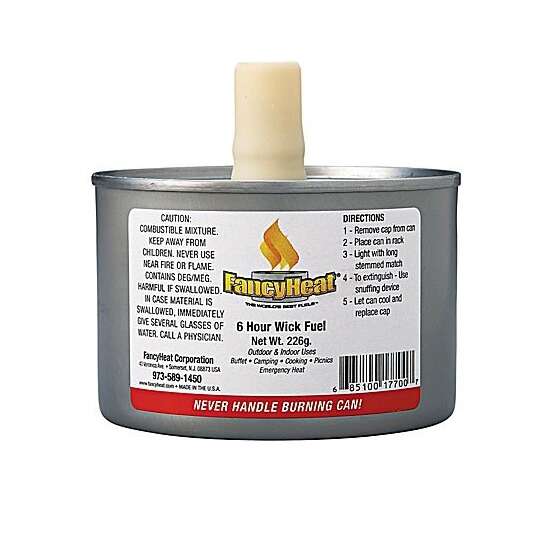 Fancy Heat F700, 8 Oz. 6-Hour Liquid Chafing Fuel with Wick, 24/CS