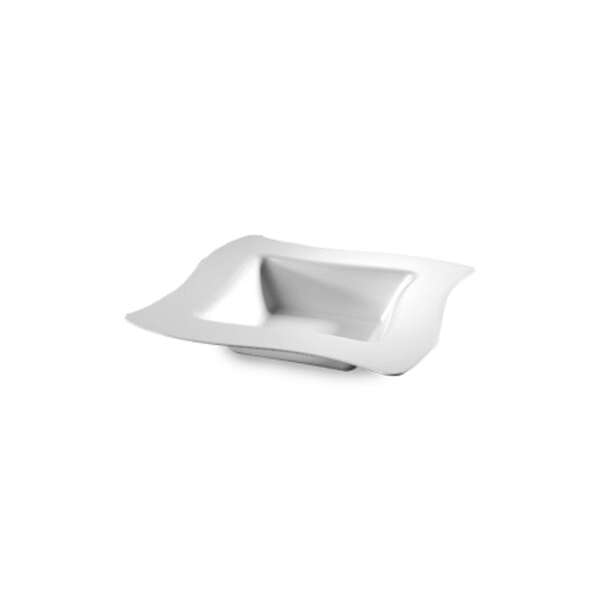 Fineline Settings 105-WH, 5 Oz Wavetrends White Polystyrene Square Bowl, 120/CS (Discontinued)