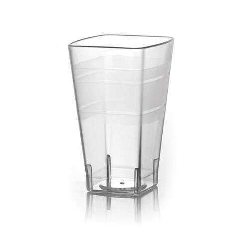 Fineline Settings 1112 12 Oz. Wavetrends Clear Square Plastic Tumblers, 168/CS (Discontinued)