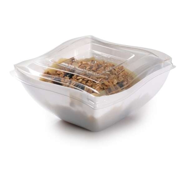 Fineline Settings 116-L, 16 Oz Wavetrends PET Flat Lid for 16 Oz Bowl, 100/CS