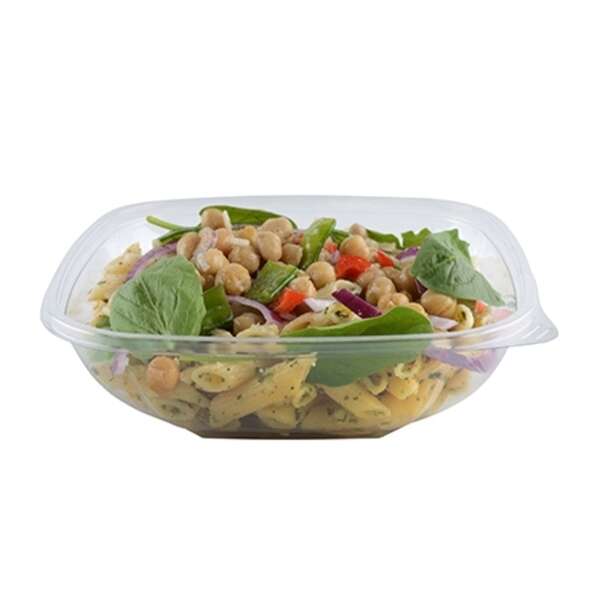 Fineline Settings 15032M-CL, 32 Oz Super Bowl Plus Medium Rectangular Clear PET Bowl, 300/CS