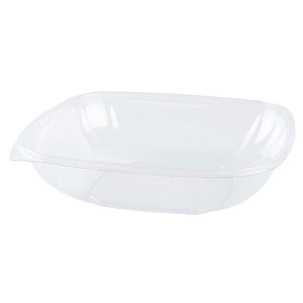 Fineline Settings 15064L-CL, 64 Oz Super Bowl Plus Large Rectangular Clear PET Bowl, 150/CS