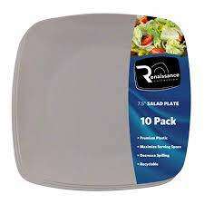 Fineline Settings 1508-BO-X, 7.5-Inch Renaissance Beige Plastic Salad Plates, 10/CS