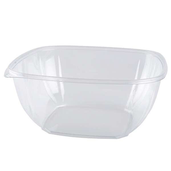 Fineline Settings 15160L-CL, 160 Oz Super Bowl Plus Extra Large Rectangular Clear PET Bowl, 50/CS