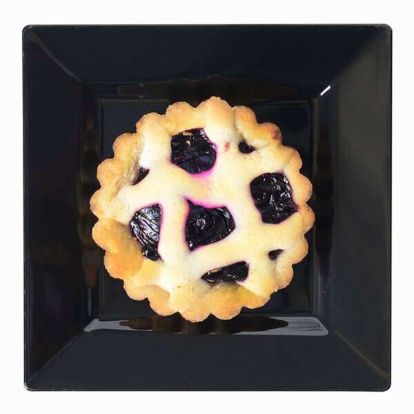 Fineline Settings 1604-BK, 4.5-inch Solid Squares Black Cocktail Plate, 120/CS