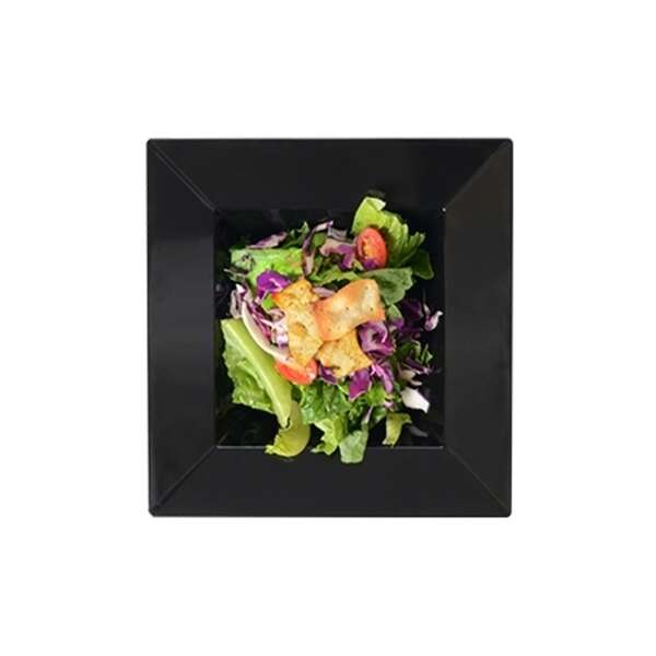 Fineline Settings 1605-BK, 5 Oz Solid Squares Black Square Bowl, 120/CS