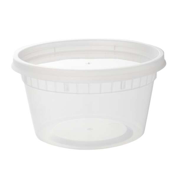 Fineline Settings 17CPDLC12, 12 Oz ReForm Polypropylene Takeout Deli Container with Lid, 240/CS