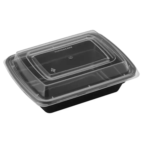 Fineline Settings 17CPRCB12, 12 Oz ReForm Rectangular Polypropylene Takeout Bowl with Lid, 150/CS