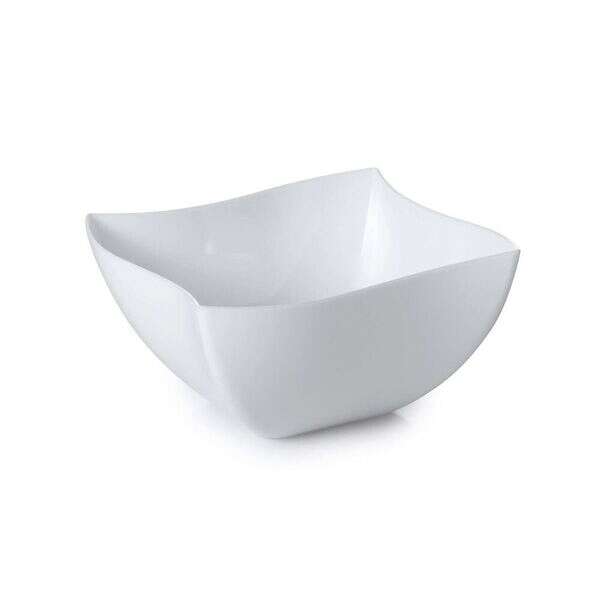 Fineline Settings 180-WH, 8 Oz Wavetrends Polystyrene White Serving Bowl, 80/CS