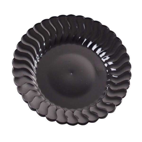 Fineline Settings 209-BK, 9-inch Flairware Polystyrene Black Dinner Plate, 180/CS