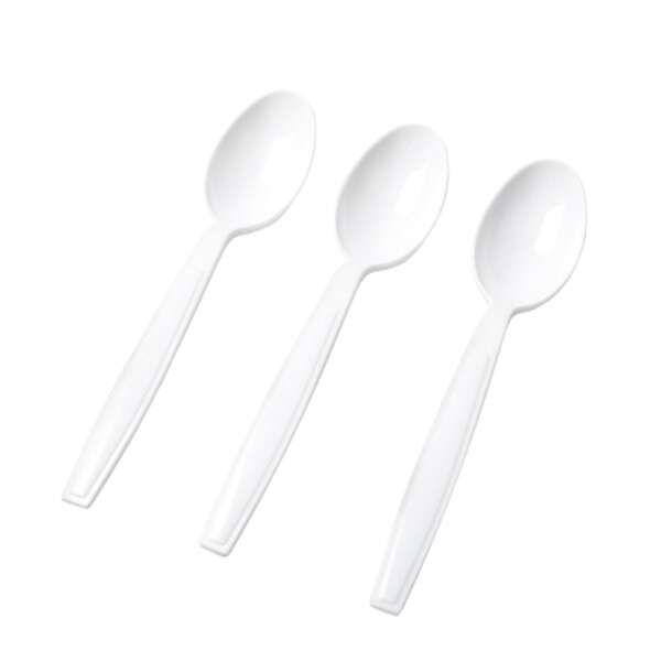 Fineline Settings 2502-WH, 7-inch Flairware Extra Heavy White Polystyrene Spoons, 1000/CS