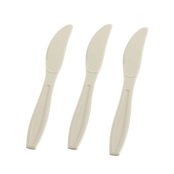 Fineline Settings 2504-BO, 7-inch Flairware Extra Heavy Bone Polystyrene Knives, 1000/CS (Discontinued)