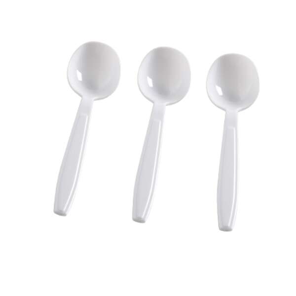 Fineline Settings 2513-WH, 7.5-inch Flairware Extra Heavy White Polystyrene Soup Spoons, 1200/CS (Discontinued)