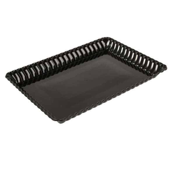 Fineline Settings 293-BK, 9x13-inch Flairware Polystyrene Black Serving Tray, 99/CS (Discontinued)