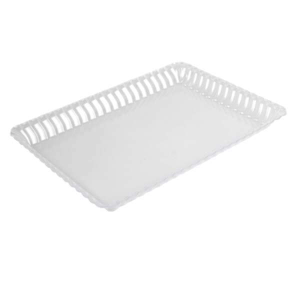 Fineline Settings 293-CL, 9x13-inch Flairware Polystyrene Clear Serving Tray, 99/CS