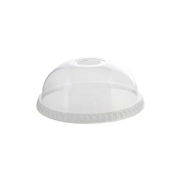 Fineline Settings 3192DLH, 92 mm Super Sips PET Dome Lid with Hole for 9 Sq & 12 Oz Cold Cups, 1000/CS