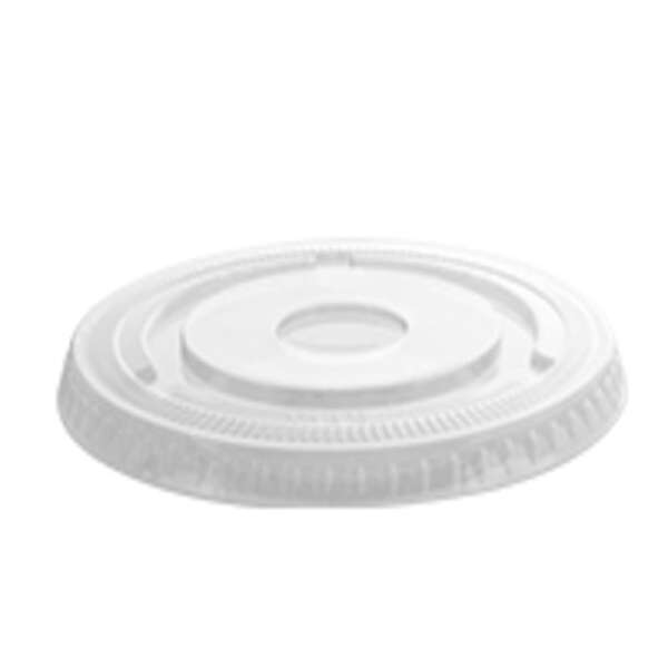 Fineline Settings 3198FLS, 98 mm PET Flat Lid with Slot for 12-24 Oz Cold Cups, 1000/CS