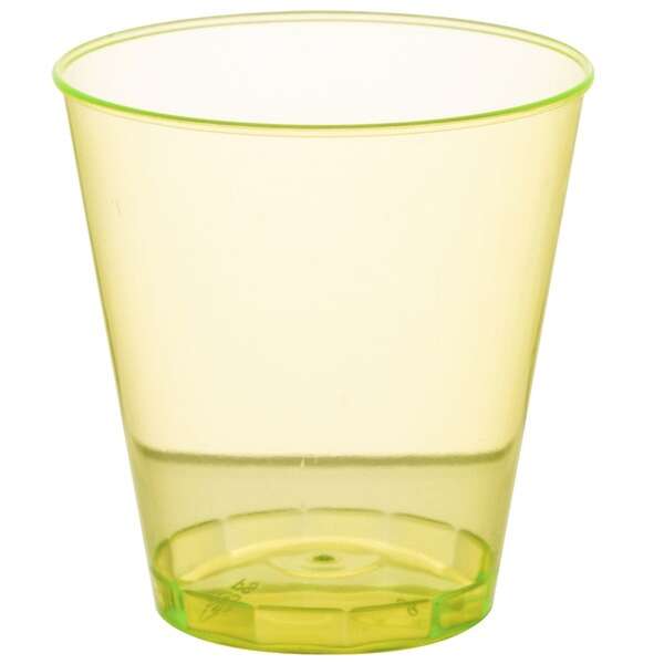 Fineline Settings 402-Y, 2 Oz. Savvi Serve Yellow Plastic Shot Glasses, 2500/CS (Discontinued)