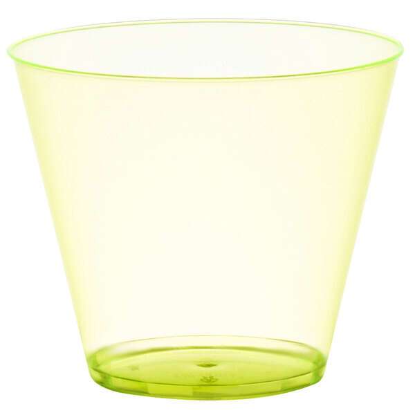 Fineline Settings 409-Y, 9 Oz. Savvi Serve Yellow Plastic Shot Glasses, 500/CS (Discontinued)