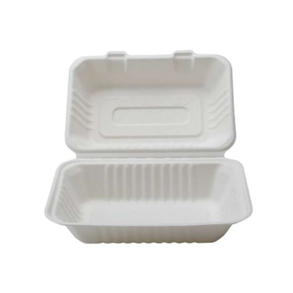 Fineline Settings 42RHD96, 9x6x3.1-inch Conserveware Bagasse Deep Rectangular Hinged Container, 250/CS (Discontinued)