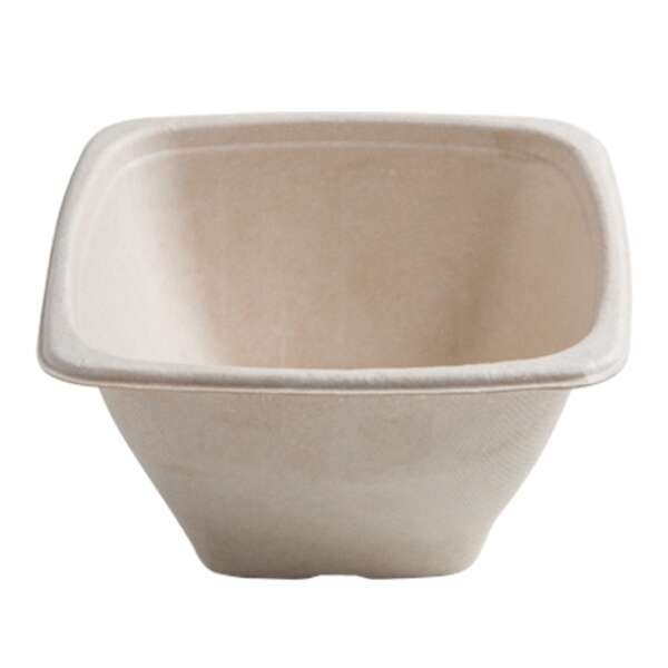 Fineline Settings 42SB40, 40 Oz 7-inch Conserveware Bagasse Square Bowl, 300/CS (Discontinued)