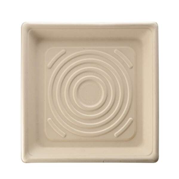 Fineline Settings 42ST10.TN, 10.25-inch Conserveware Bagasse Square Tray, 200/CS (Discontinued)