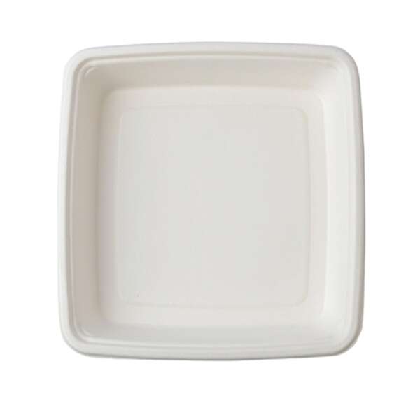 Fineline Settings 42ST9, 50 Oz 9-inch Conserveware Bagasse Square Tray, 200/CS (Discontinued)
