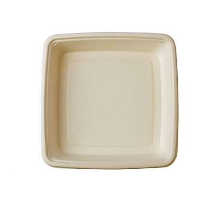 Fineline Settings 43ST9, 50 Oz 9-inch PFAS-Free Conserveware Bagasse Square Tray, 200/CS