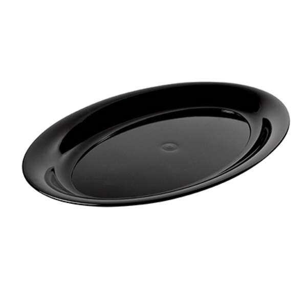 Fineline Settings 484.BK, 21x14-inch Platter Pleasers Black Oval Platter, 20/CS