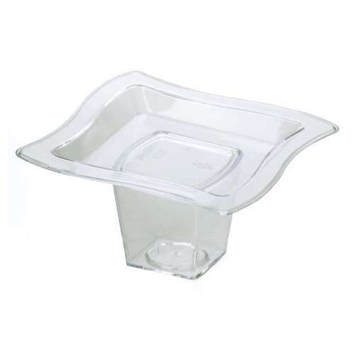 Fineline Settings 6205-CL, 2.75x2.75-Inch Clear Plastic Tiny Tiers, 10-Piece Pack