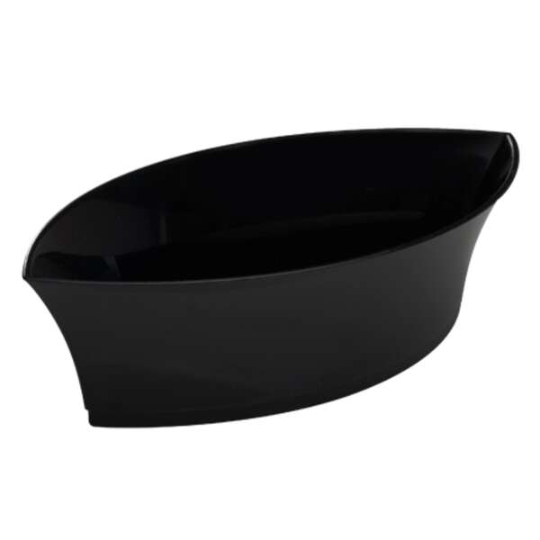 Fineline Settings 6207-BK, 4.25x2.3-inch Tiny Temptations Black Boat Dish, 200/CS (Discontinued)