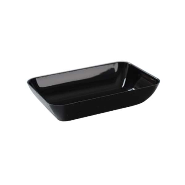 Fineline Settings 6210-BK, 3-inch Tiny Temptations Black Tiny Rectangular Tray, 200/CS (Discontinued)