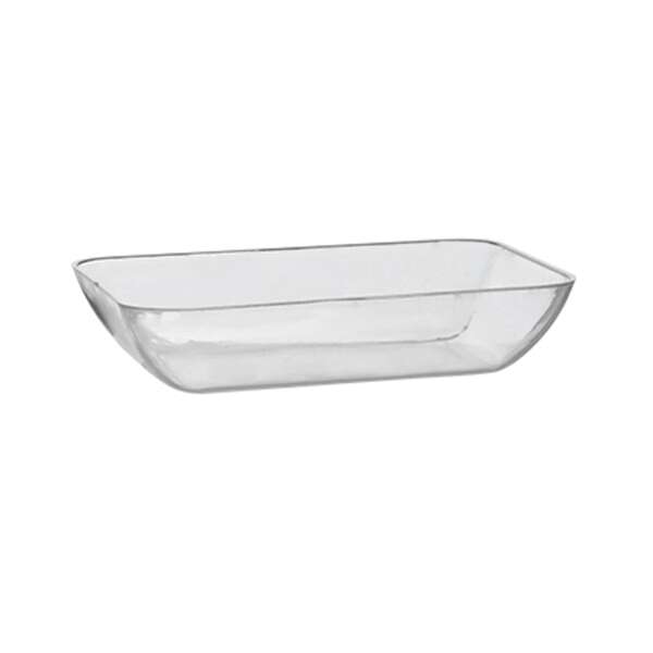 Fineline Settings 6210-CL, 3-inch Tiny Temptations Clear Tiny Rectangular Tray, 200/CS