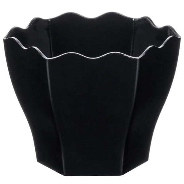 Fineline Settings 6304-BK, 2.5 Oz Tiny Temptations Black Square Tiny Dessert Cup, 200/CS (Discontinued)