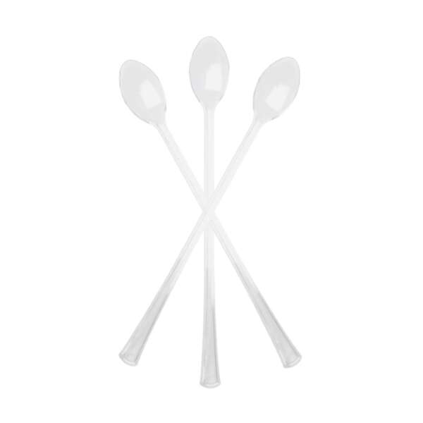 Fineline Settings 6511-CL, 6-inch Tiny Temptations Clear Cocktail Spoons, 400/CS (Discontinued)