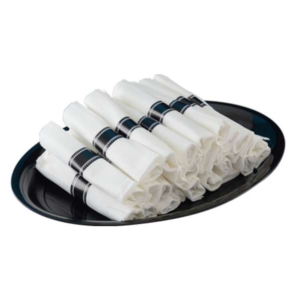 Fineline Settings 730, 6-inch Silver Secrets Napkin Roll Fork, Spoon & Knife Cutlery Set, 100/CS