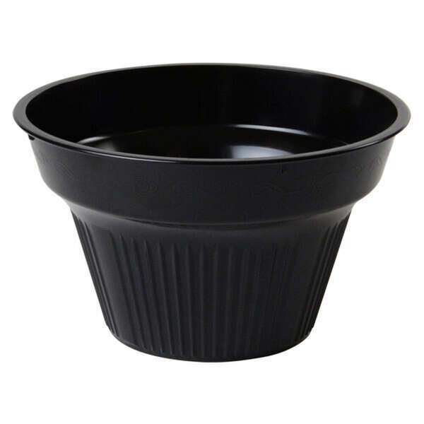 Fineline Settings B06030.BK, 30 Oz 6-inch Platter Pleasers Round Black Pedestal Bowl, 24/CS (Discontinued)