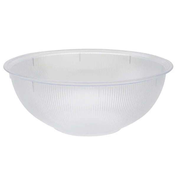 Fineline Settings B12120.CL, 128 Oz 12-inch Platter Pleasers Ribbed Clear Hi-Profile Bowl, 24/CS