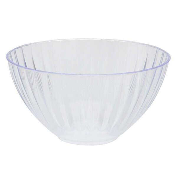 Fineline Settings CC748.CL, 48 Oz 7-inch Platter Pleasers Polystyrene Clear Swirl Bowl, 48/CS (Discontinued)