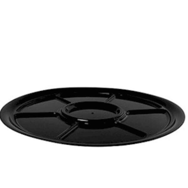 Fineline Settings D18770PP.BK, 18-inch 7-Compartment ReForm Black Polypropylene Low Tray, 25/CS