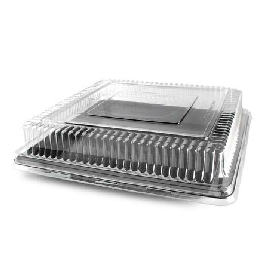 Fineline Settings DDSQ1212.L, 12x12-Inch Platter Pleasers Clear Square Dome PET Lids, 50/CS