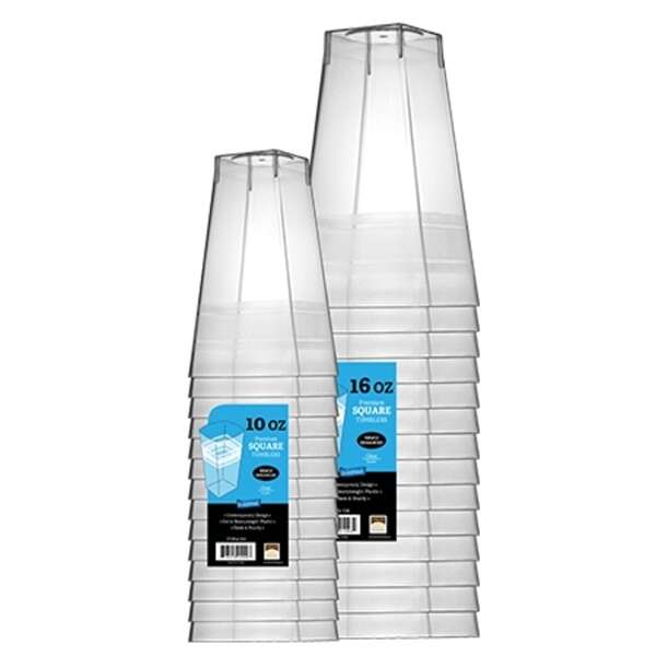 Fineline Settings 1110, 10 Oz Wavetrends Square Tumblers, 168/CS