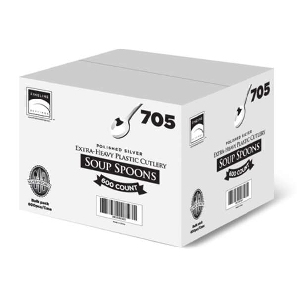 Fineline Settings 705, 6-inch Silver Secrets Heavy Weight Soup Spoons, 600/CS