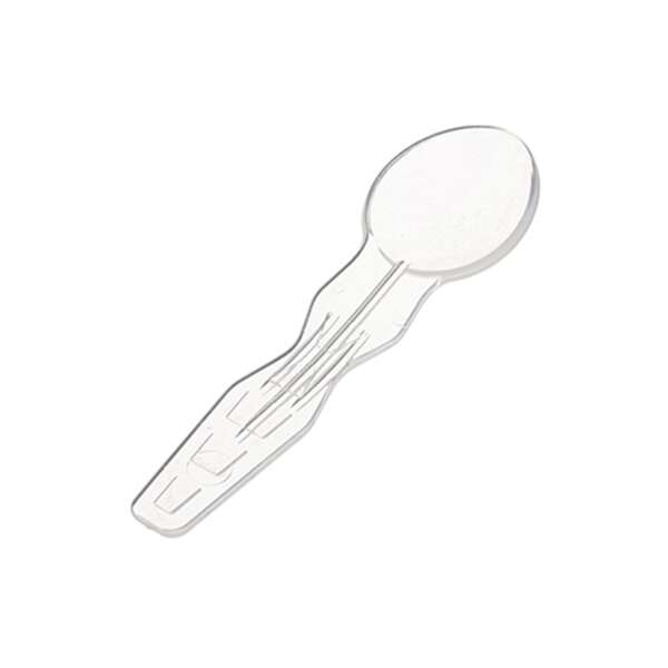 Fineline Settings SE1001.CL, 3.4-inch SelfEco PLA Compostable Clear Black Spoon, 200/CS (Discontinued)