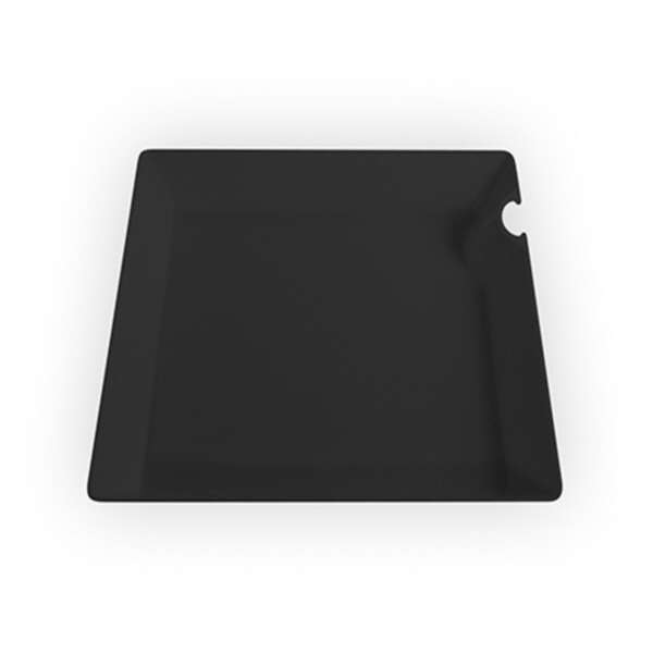 Fineline Settings SE1023.BK, 4-inch SelfEco PLA Compostable Black Square Cocktail Plate, 200/CS (Discontinued)