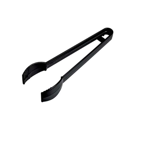 Fineline Settings T9707.BK, 7-inch Platter Pleasers Polypropylene Black Serving Tongs, 144/CS