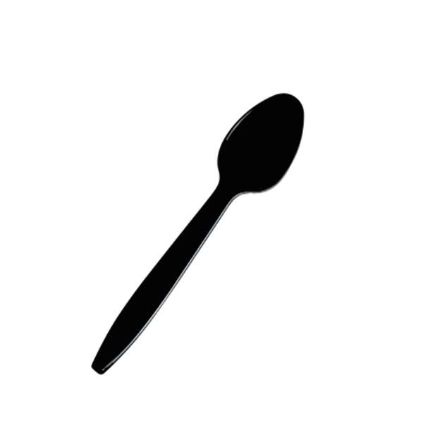 Fineline Settings U1025.BK, 10.25-inch Platter Pleasers Polypropylene Black Serving Spoon, 144/CS